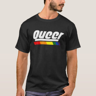 Camiseta Diseño homosexual LGBTQ subrayado con arcoiris LGB