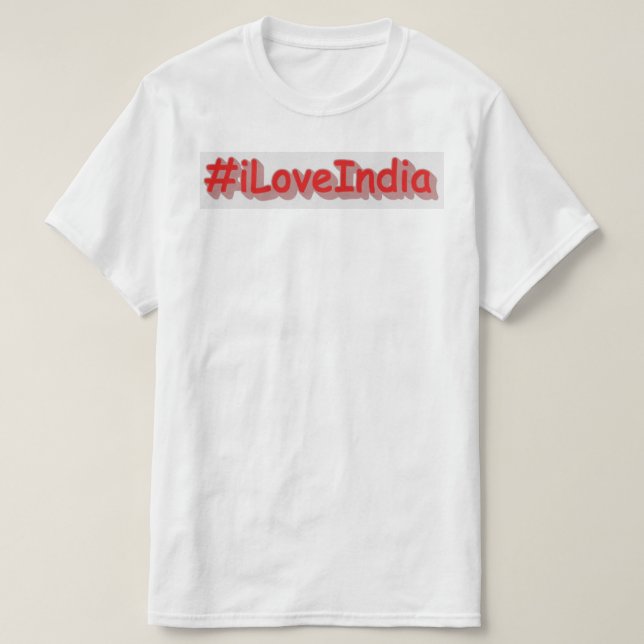 Camiseta Diseño "iLoveIndia". ¡Hazte con una en Zazzle (Diseño del anverso)