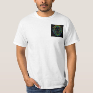 Camiseta Diseño Ilustrado De León En El Pecho Del Lado Izqu