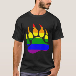 Camiseta Diseño impresionante de bandera arcoíris con garra