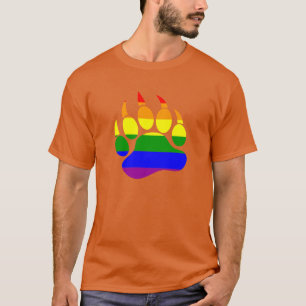 Camiseta Diseño impresionante de bandera arcoíris con garra