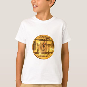 Camiseta Diseño impreso de arte étnico de África dorada
