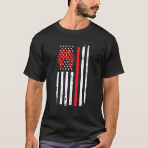 Camiseta Diseño indígena de sangre hindú de mano roja