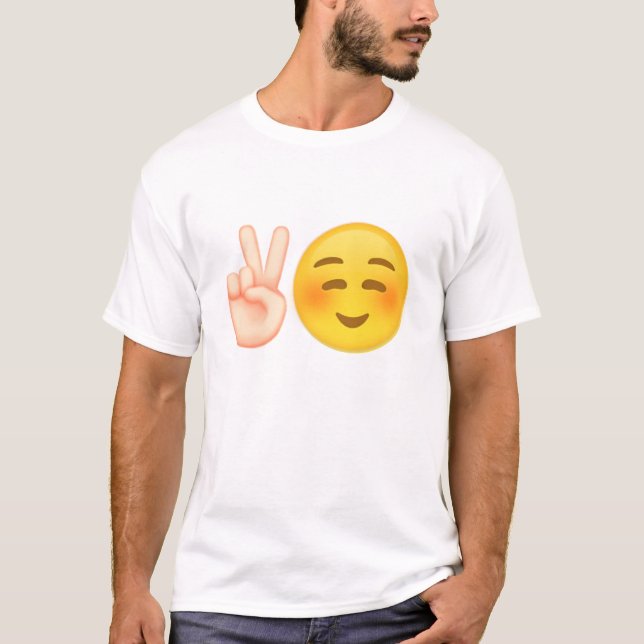 Camiseta Diseño inspirado emoji de la paz (Anverso)