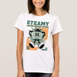 Camiseta diseño inspirado en café divertido y genial