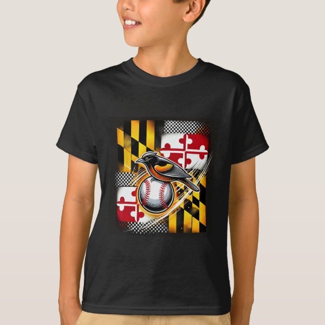 Camiseta Diseño inspirado en la bandera con oriole y venta (Anverso)