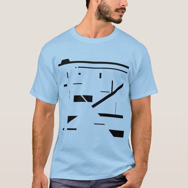 Camiseta Diseño inspirado en MCM del arte del resumen geomé (Anverso)