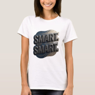 Camiseta Diseño Inteligente Gris SMART MUY INTELIGENTE en n