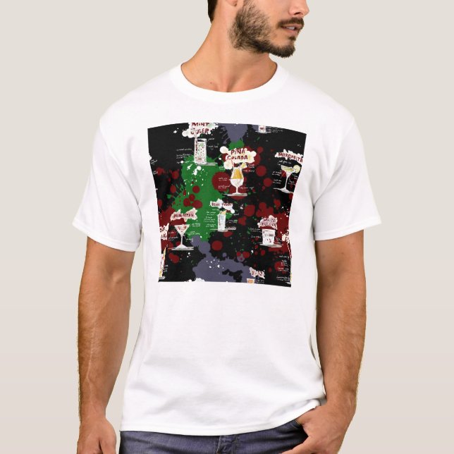 Camiseta Diseño intrépido de la receta de la bebida del (Anverso)