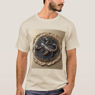Camiseta Diseño intrincado de escorpión con acentos ornamen