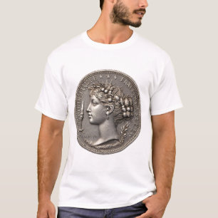 Camiseta Diseño Intrincado de Moneda de Plata – Po Fem Clás