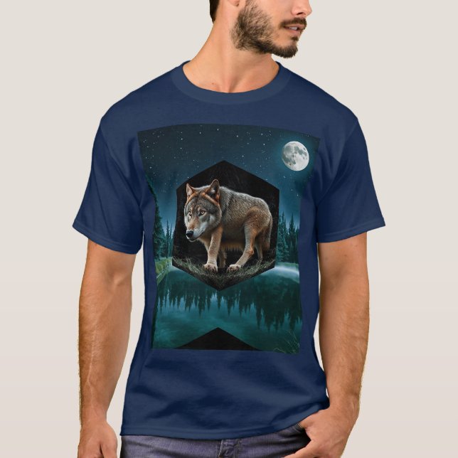 Camiseta Diseño inusual de Wolf (Anverso)