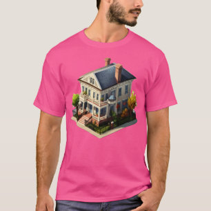 Camiseta Diseño isométrico de la casa Charleston del Sur