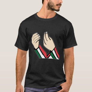Camiseta Diseño italiano de gesto con bandera italiana
