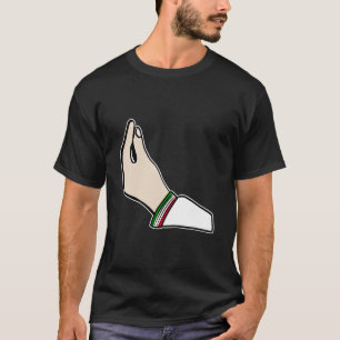 Camiseta Diseño italiano de gesto con bandera italiana