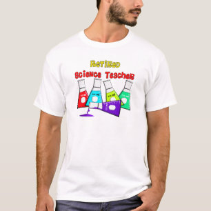 Camiseta Diseño jubilado de Beeker del profesor de ciencia
