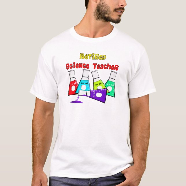 Camiseta Diseño jubilado de Beeker del profesor de ciencias (Anverso)