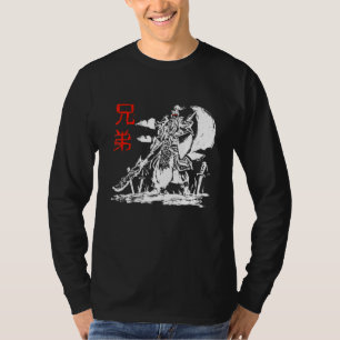 Camiseta Diseño kanji Ninja Samurai, guerrero japonés