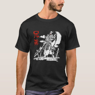 Camiseta Diseño kanji Ninja Samurai, guerrero japonés