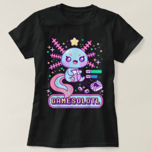 Camiseta Diseño Kawaii de Ajolote Gamer Adorable