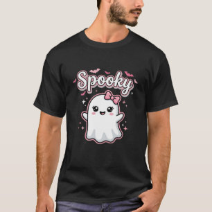 Camiseta Diseño Kawaii de Fantasma Lindo y Espeluznante de