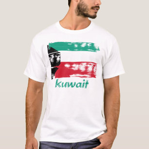 Camiseta Diseño kuwaití de la bandera del grunge