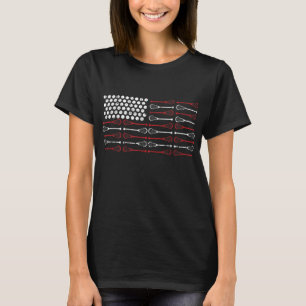 Camiseta Diseño Lacrosse American Flag Lax Mom