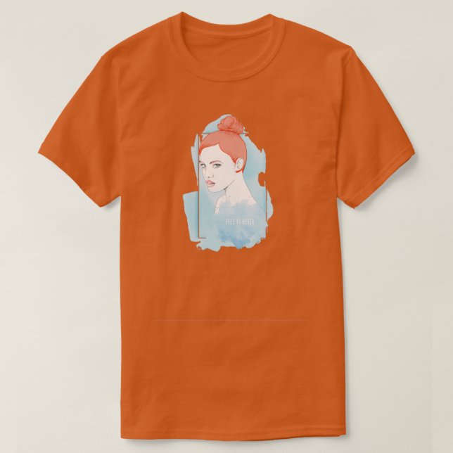 Camiseta Diseño libre como nunca Redhead (Diseño del anverso)