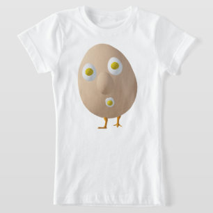 Camiseta Diseño lindo de personaje de huevo extravagante de