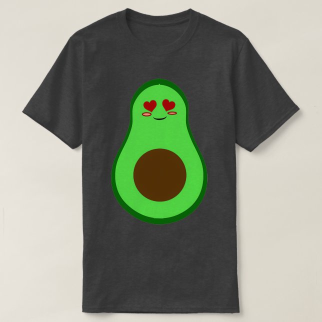 Camiseta Diseño lindo de un aguacate con los ojos de los co (Diseño del anverso)