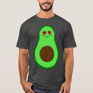 Camiseta Diseño lindo de un aguacate con los ojos de los co