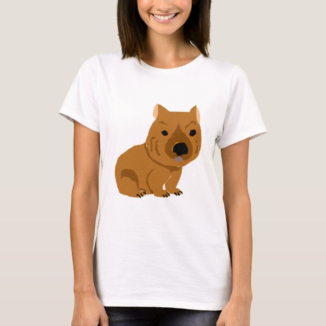 Camiseta Diseño lindo de Wombat del bebé (Anverso)
