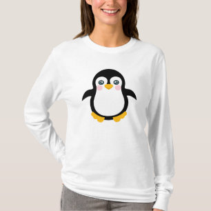 Camiseta Diseño lindo del pingüino del dibujo animado