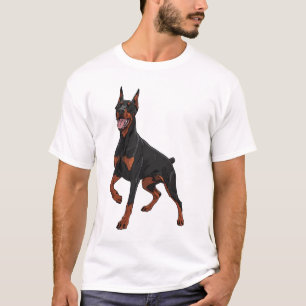 Camiseta Diseño lindo para amantes de los Doberman para due