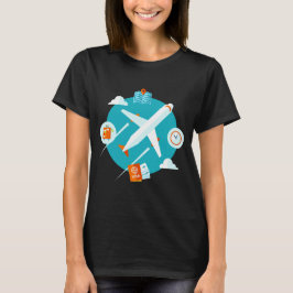 Camiseta Diseño lindo tema avión