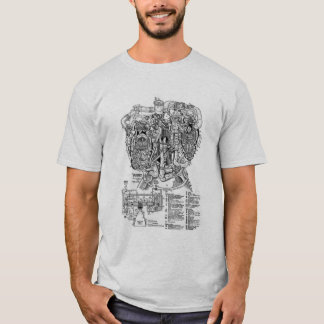 Camiseta Diseño líquido del motor espacial