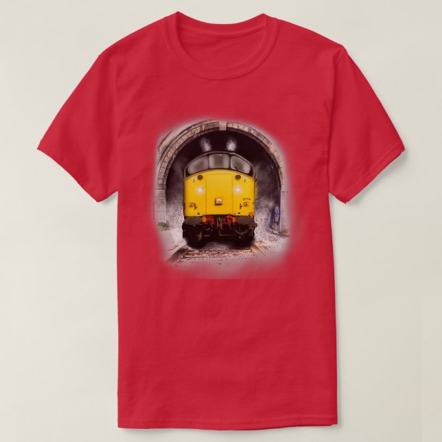 Camiseta Diseño loco de clase 37 del ferrocarril británico  (Diseño del anverso)