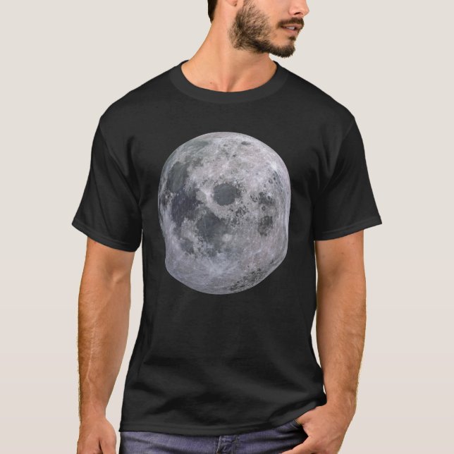 Camiseta Diseño lun oscuro de la luna gris (Anverso)