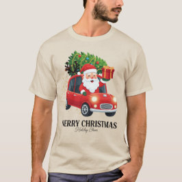 Camiseta Diseño Mágico de Navidad Santa Coche Fiesta