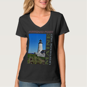 Camiseta Diseño Maine del Faro de Pemaquid Point