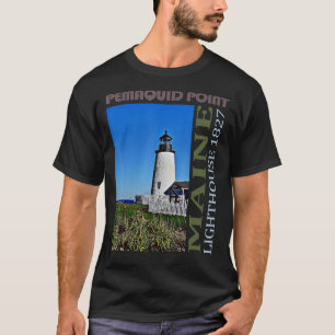 Camiseta Diseño Maine del Faro de Pemaquid Point