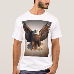 Camiseta Diseño majestuoso de águila voladora - audaz y pot