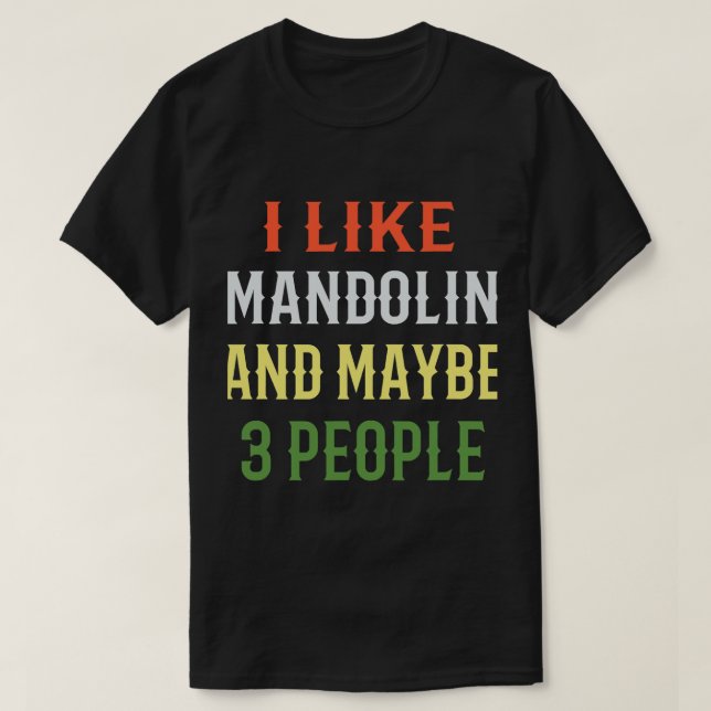 Camiseta Diseño Mandolin Lover Retro. Me Gusta Mando (Diseño del anverso)