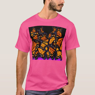 Camiseta diseño mariposa monarca púrpura