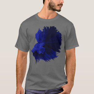 Camiseta Diseño masculino de peces Betta azul Splendens