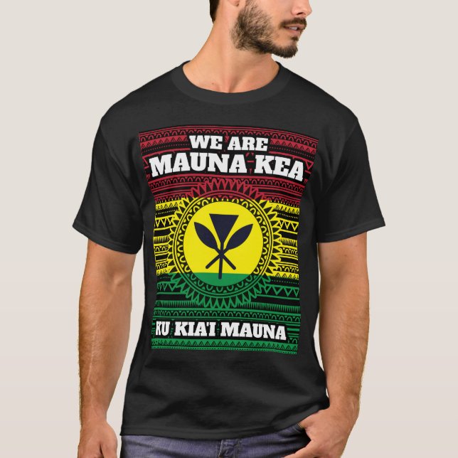 Camiseta Diseño Mauna Kea para el Orgullo Hawaiano (Anverso)