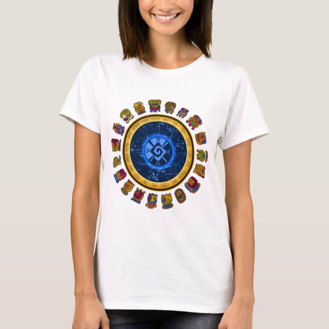 Camiseta Diseño maya del calendario (Anverso)