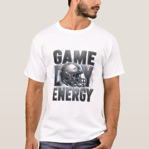 Camiseta Diseño Metálico de Casco de Fútbol Americano de En