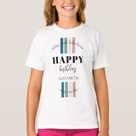 Camiseta Diseño Minimalista de cumpleaños en colores pastel