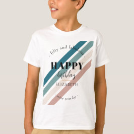Camiseta Diseño Minimalista de cumpleaños en colores pastel